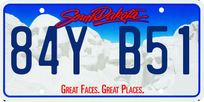 SD license plate 84YB51