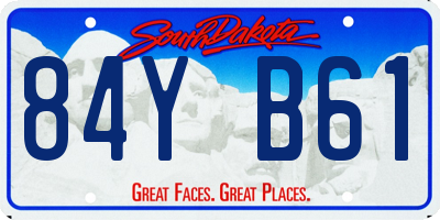 SD license plate 84YB61