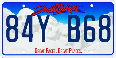 SD license plate 84YB68