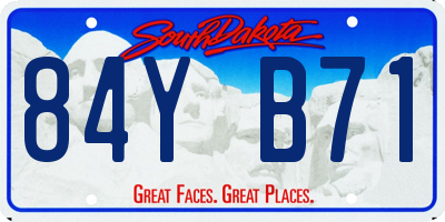 SD license plate 84YB71