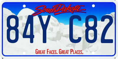 SD license plate 84YC82