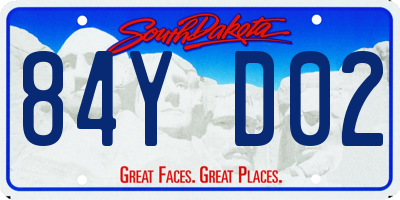 SD license plate 84YD02