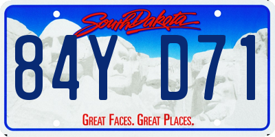 SD license plate 84YD71