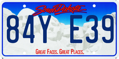 SD license plate 84YE39