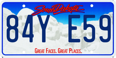 SD license plate 84YE59