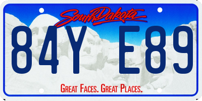 SD license plate 84YE89