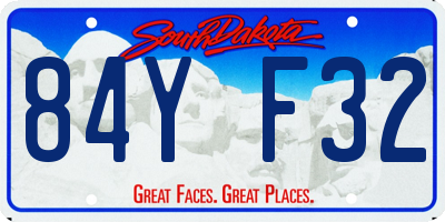 SD license plate 84YF32