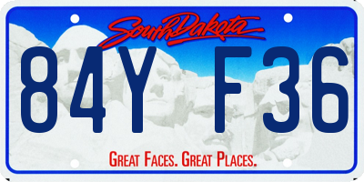 SD license plate 84YF36