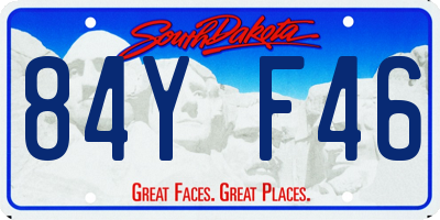 SD license plate 84YF46