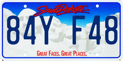 SD license plate 84YF48