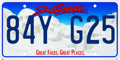 SD license plate 84YG25