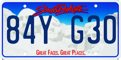 SD license plate 84YG30