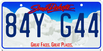 SD license plate 84YG44