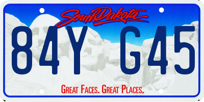 SD license plate 84YG45