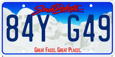 SD license plate 84YG49
