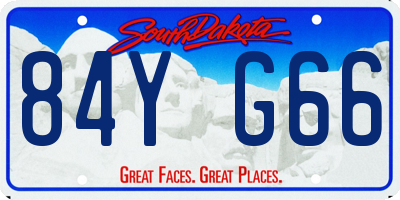 SD license plate 84YG66