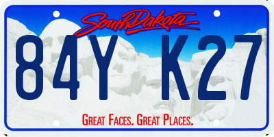 SD license plate 84YK27