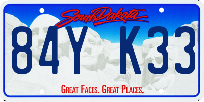 SD license plate 84YK33