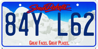 SD license plate 84YL62