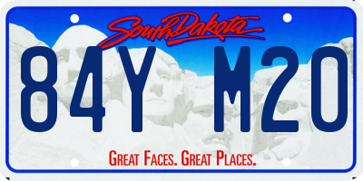 SD license plate 84YM20