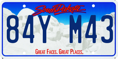 SD license plate 84YM43