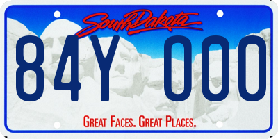 SD license plate 84YO00