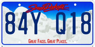 SD license plate 84YQ18