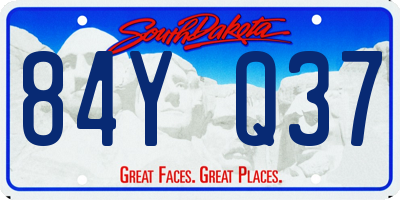 SD license plate 84YQ37