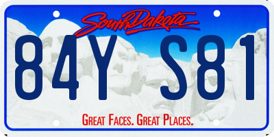 SD license plate 84YS81