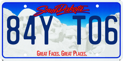 SD license plate 84YT06