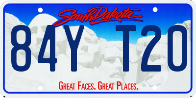 SD license plate 84YT20