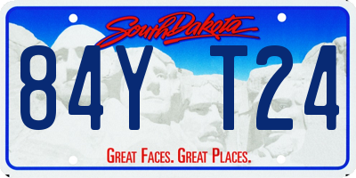 SD license plate 84YT24