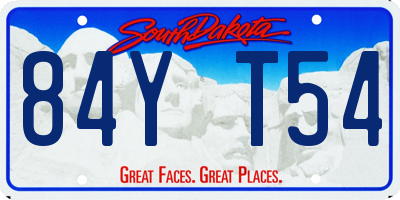 SD license plate 84YT54