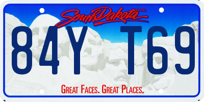 SD license plate 84YT69