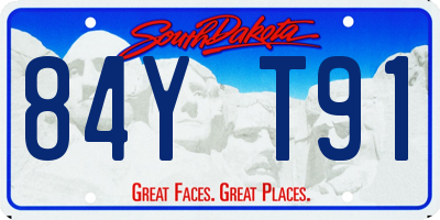 SD license plate 84YT91