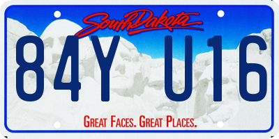 SD license plate 84YU16