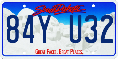 SD license plate 84YU32