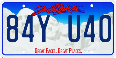 SD license plate 84YU40