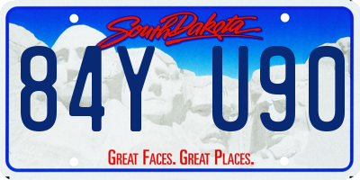 SD license plate 84YU90
