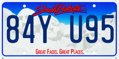 SD license plate 84YU95