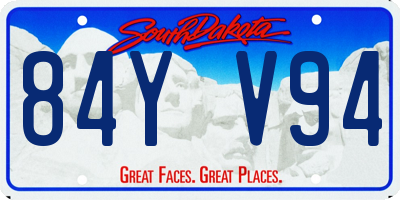 SD license plate 84YV94