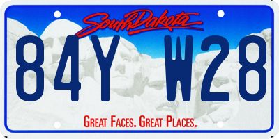 SD license plate 84YW28