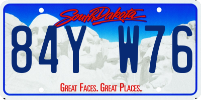 SD license plate 84YW76