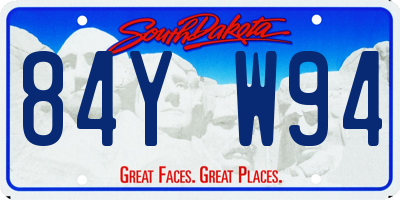 SD license plate 84YW94