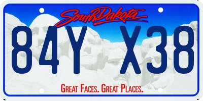 SD license plate 84YX38