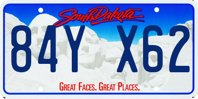 SD license plate 84YX62