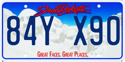 SD license plate 84YX90