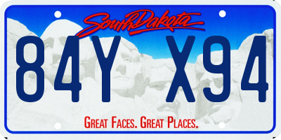 SD license plate 84YX94