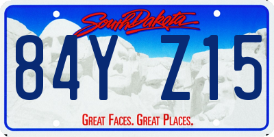 SD license plate 84YZ15