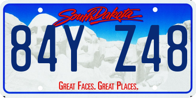 SD license plate 84YZ48